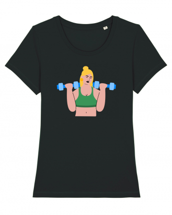 Funky CrossFit Woman Design Black