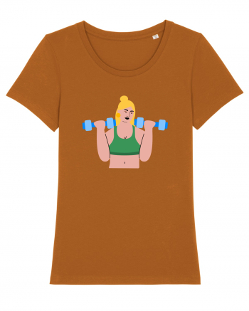 Funky CrossFit Woman Design Roasted Orange