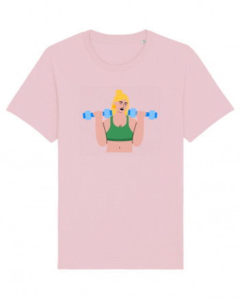 Funky CrossFit Woman Design Cotton Pink