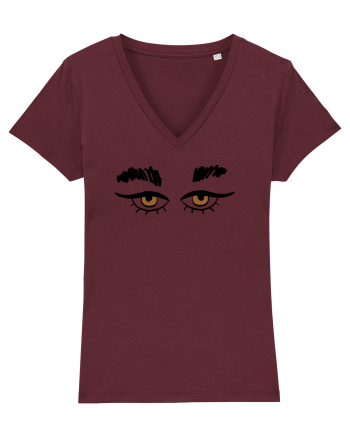 Eyes On You Design Burgundy