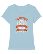 Despre izolare Tricou mânecă scurtă guler larg fitted Damă Expresser
