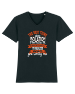 Despre izolare Tricou mânecă scurtă guler V Bărbat Presenter