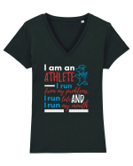 I am an athlete Tricou mânecă scurtă guler V Damă Evoker