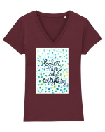 Color thing Tricou mânecă scurtă guler V Damă Evoker