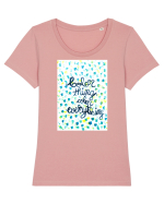 Color thing Tricou mânecă scurtă guler larg fitted Damă Expresser