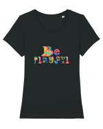 Be playful Tricou mânecă scurtă guler larg fitted Damă Expresser
