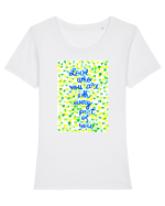 Love you Tricou mânecă scurtă guler larg fitted Damă Expresser