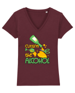 Cutting the alcohol Tricou mânecă scurtă guler V Damă Evoker