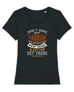 Passion Tricou mânecă scurtă guler larg fitted Damă Expresser