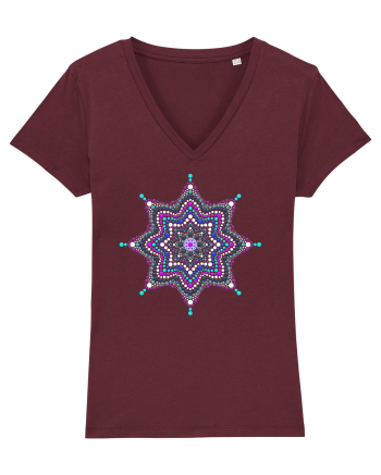Dotted mandala 1 Burgundy