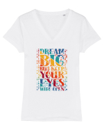 Dream big Tricou mânecă scurtă guler V Damă Evoker