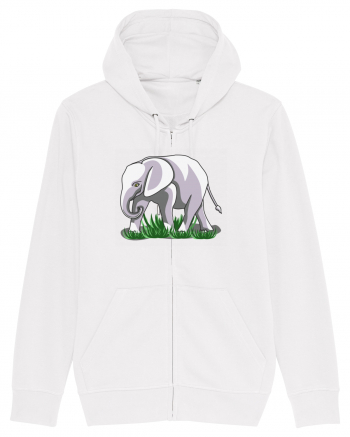 Elefant in iarba White