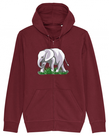 Elefant in iarba Burgundy