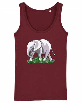 Elefant in iarba Burgundy