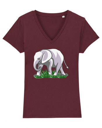 Elefant in iarba Burgundy