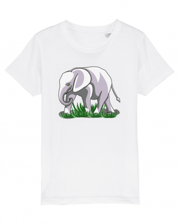 Elefant in iarba White