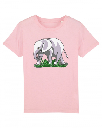 Elefant in iarba Cotton Pink