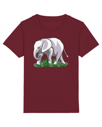 Elefant in iarba Burgundy