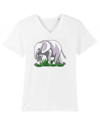 Elefant in iarba White