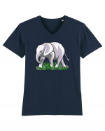 Elefant in iarba Tricou mânecă scurtă guler V Bărbat Presenter