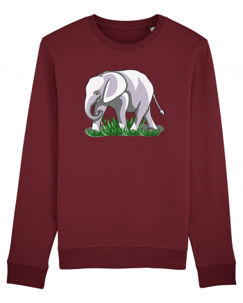 Elefant in iarba Burgundy