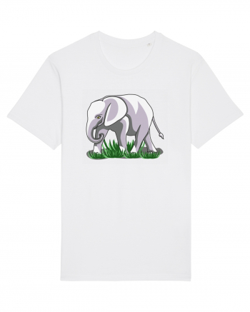 Elefant in iarba White