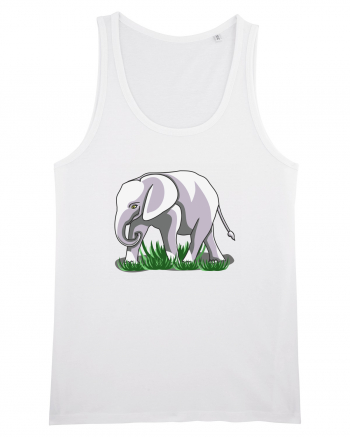 Elefant in iarba White