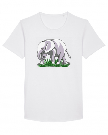 Elefant in iarba White