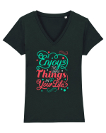 Enjoy Tricou mânecă scurtă guler V Damă Evoker