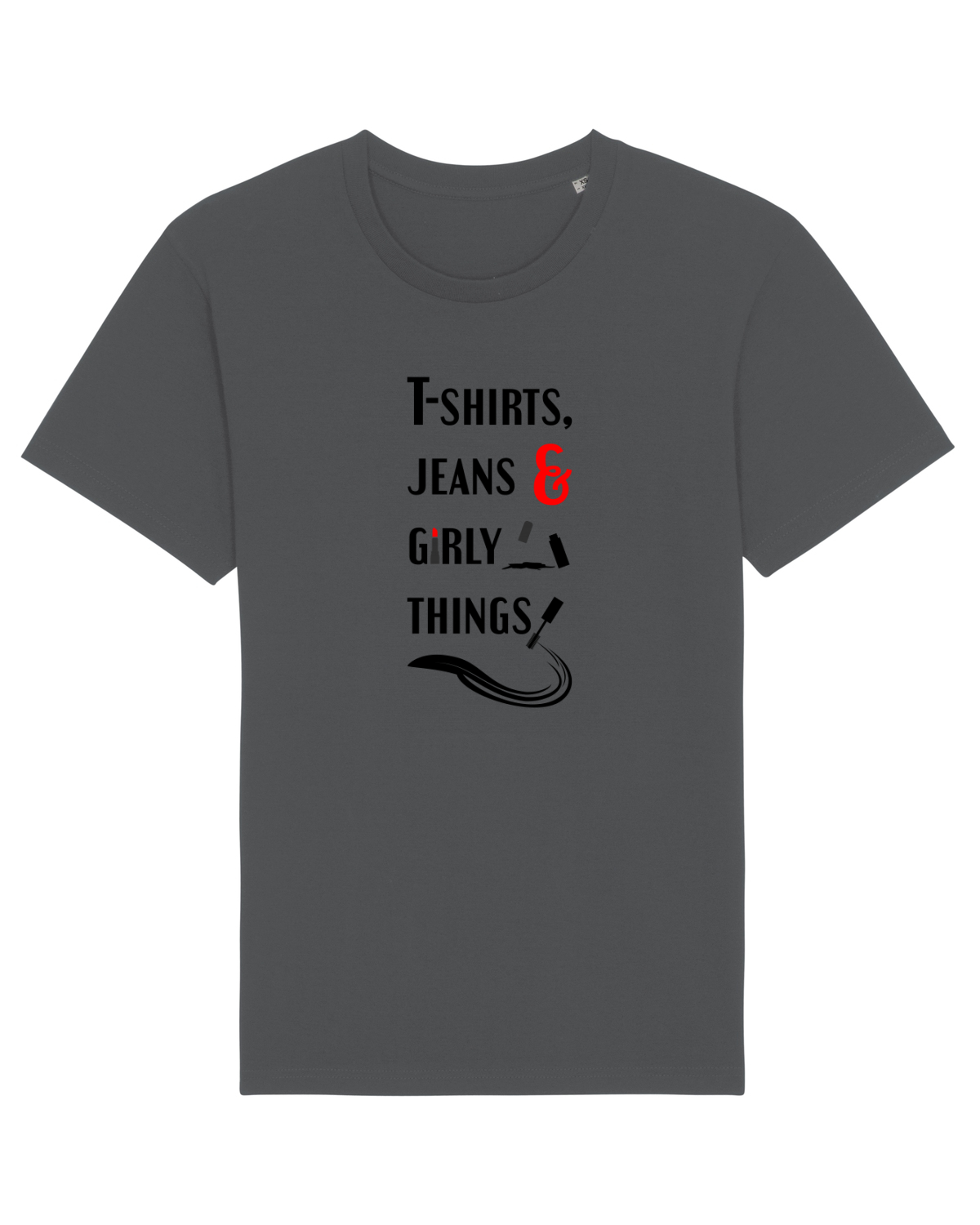 Tricou mânecă scurtă Unisex Rocker Anthracite