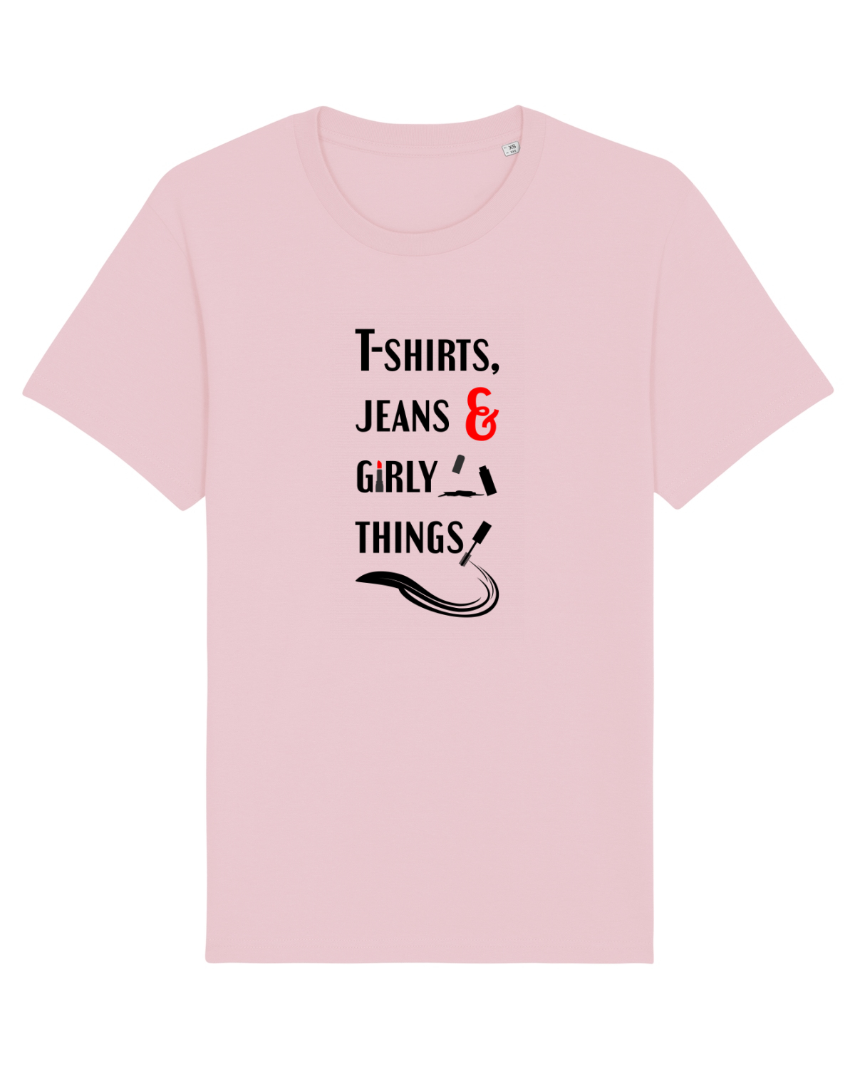 Tricou mânecă scurtă Unisex Rocker Cotton Pink