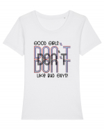 Good girls Tricou mânecă scurtă guler larg fitted Damă Expresser