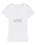 Mai bine eram acasă Tricou mânecă scurtă guler V Damă Evoker