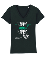 Happy mind Tricou mânecă scurtă guler V Damă Evoker