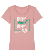 Happy mind Tricou mânecă scurtă guler larg fitted Damă Expresser
