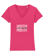MOUTHY and naughty Tricou mânecă scurtă guler V Damă Evoker
