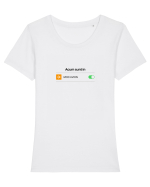 Mod avion Tricou mânecă scurtă guler larg fitted Damă Expresser