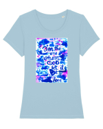 I’m the one Tricou mânecă scurtă guler larg fitted Damă Expresser