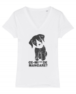 a spus cineva mancare? Tricou mânecă scurtă guler V Damă Evoker