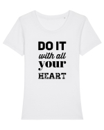 Inspiro #15 Tricou mânecă scurtă guler larg fitted Damă Expresser