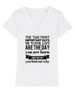 Inspiro #19 Tricou mânecă scurtă guler V Damă Evoker