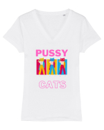 3pussy Tricou mânecă scurtă guler V Damă Evoker