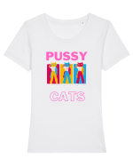 3pussy Tricou mânecă scurtă guler larg fitted Damă Expresser