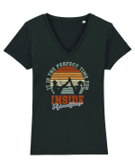 Inside adventures Tricou mânecă scurtă guler V Damă Evoker