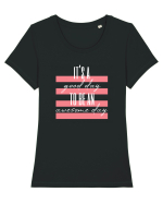 Awesome Tricou mânecă scurtă guler larg fitted Damă Expresser