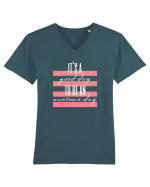 Awesome Tricou mânecă scurtă guler V Bărbat Presenter