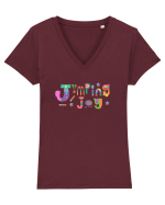 Jumping joy Tricou mânecă scurtă guler V Damă Evoker