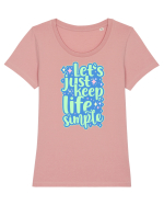 Simple life 1 Tricou mânecă scurtă guler larg fitted Damă Expresser