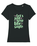 Simple life 2 Tricou mânecă scurtă guler larg fitted Damă Expresser