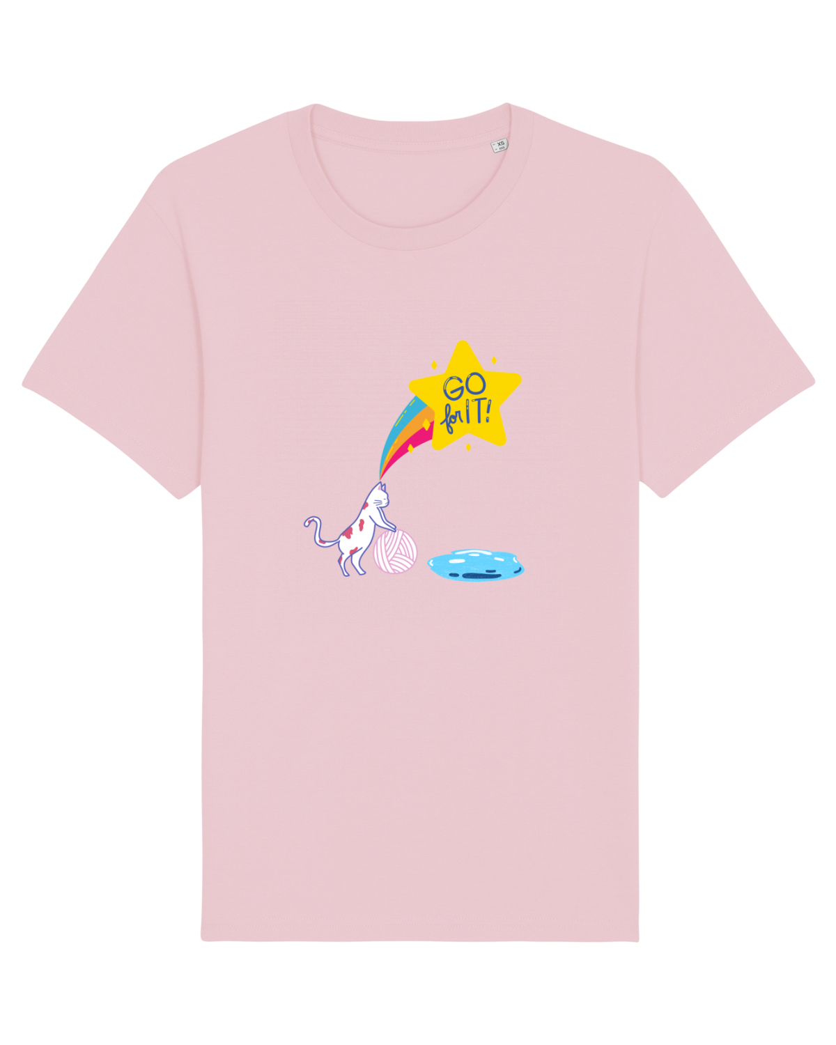 Tricou mânecă scurtă Unisex Rocker Cotton Pink